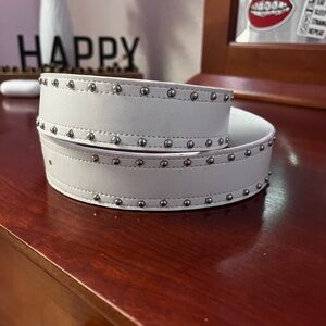White Studded Belt